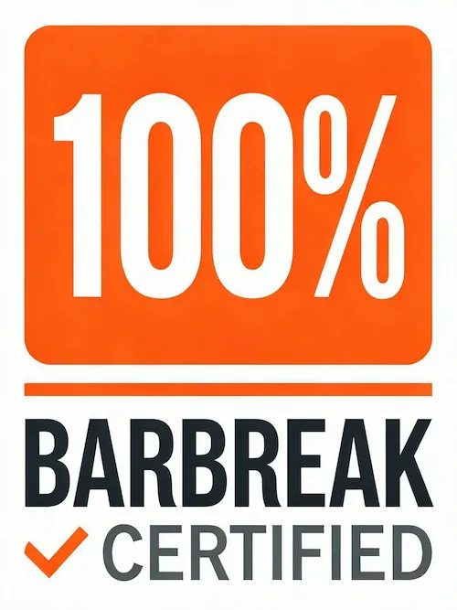 100 percent bar-break performance certified mechanical rebar coupler badge